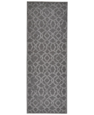 Simply Woven Akhari R3675 Silver 2'10" X 7'10" Runner Rug