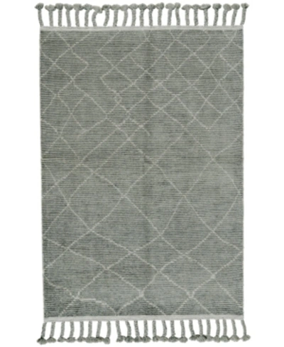 Simply Woven Closeout! Feizy Twain R6777 7'9" X 9'9" Area Rug In Ash
