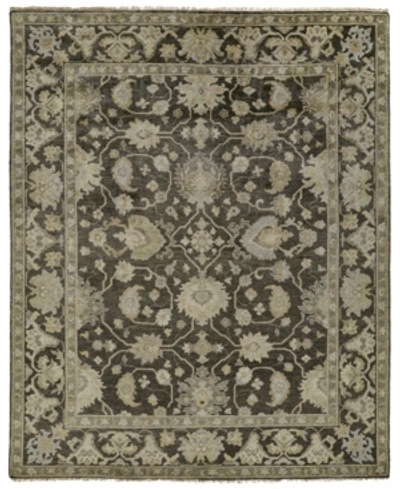 Simply Woven Closeout! Feizy Ustad R6280 7'9" X 9'9" Area Rug In Charcoal