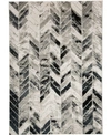 Simply Woven Micah R3048 Gray 6'7" X 9'6" Area Rug In Gray