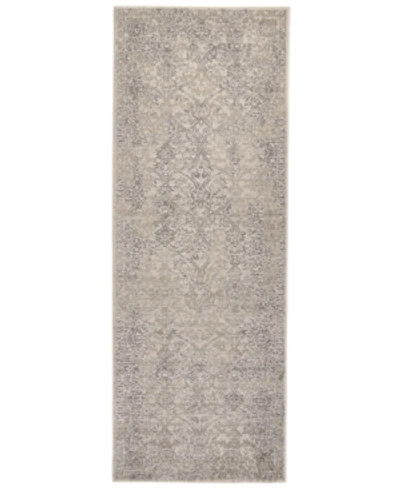 Simply Woven Prasad R3682 Silver 2'10" X 7'10" Runner Rug In Light Gray