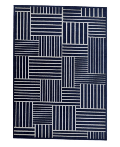 Simply Woven Closeout! Feizy Gaspar R3836 6'7" X 9'6" Area Rug In Navy