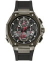 BULOVA MEN'S PRECISIONIST X BLACK EPDM RUBBER STRAP WATCH 44.5MM