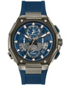 Bulova Men's Chronograph Precisionist X Blue Epdm Rubber Strap Watch 44.5mm In Blue / Gold Tone / Rose / Rose Gold Tone