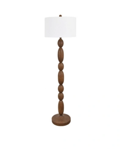 Crestview Evolution By  Collection Madeline Resin Wood Floor Lamp In Brown