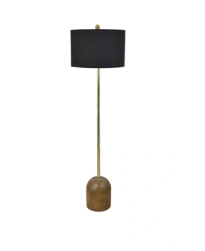 Crestview Evolution By  Collection Reise Wood Floor Lamp In Black