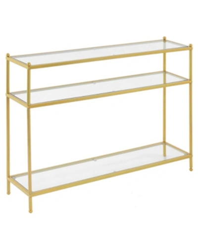 Convenience Concepts Royal Crest Console Table In Gold-tone