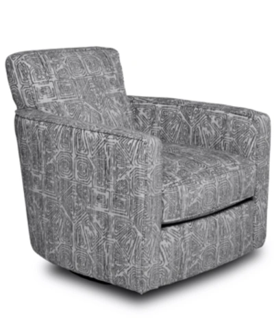 Furniture Closeout! Jordani 33" Fabric Swivel Accent Chair, Created For Macy's In Tesme Grey