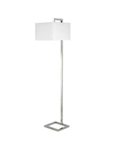 Hudson & Canal Grayson Floor Lamp With Square Shade In Silver-tone