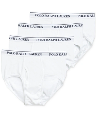 Polo Ralph Lauren 4-pack Low Rise Cotton Briefs In White