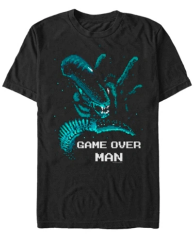 Fifth Sun Men's Aliens Alien Pixel Short Sleeve T-shirt In Black