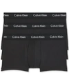 Calvin Klein 3-pack Low Rise Microfiber Trunks In Black
