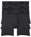 Calvin Klein 3-pack Low Rise Microfiber Stretch Boxer Briefs In Black