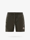 Moncler Logo Patch Swim Shorts In Green