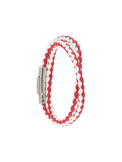 Tod's My Colors Braided Bracelet In Red