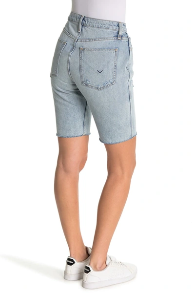 Hudson Freya High Waist Cutoff Denim Bike Shorts In Faded Away