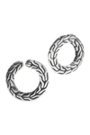 John Hardy Sterling Silver Textured Open Circle Stud Earrings