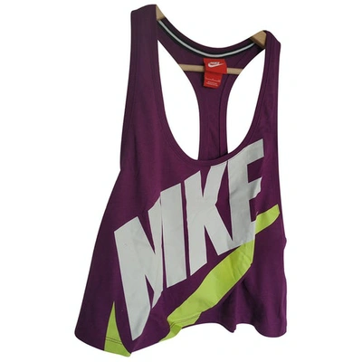 Pre-owned Nike Purple Cotton Top