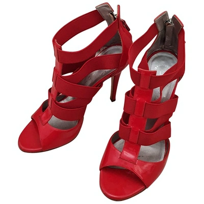 Pre-owned Casadei Leather Sandal In Red