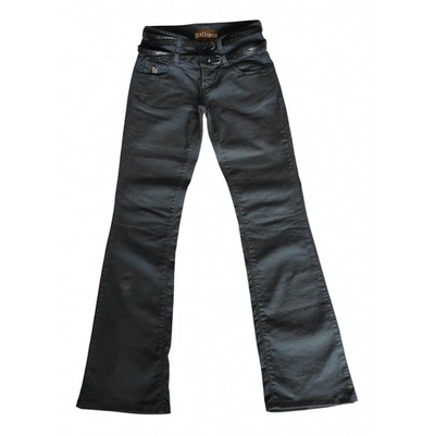 Pre-owned Galliano Straight Jeans In Grey