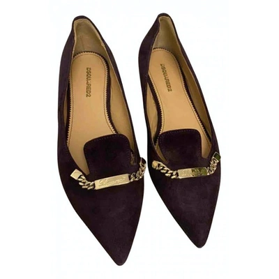 Pre-owned Dsquared2 Ballet Flats In Purple