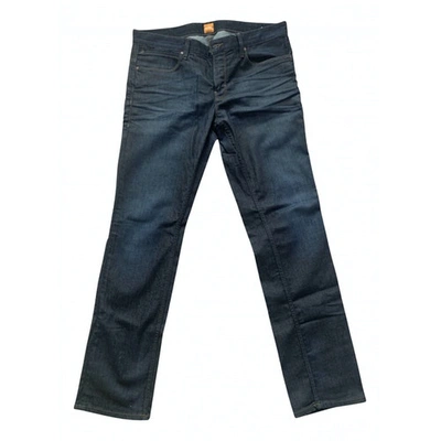 Pre-owned Hugo Boss Blue Cotton Jeans