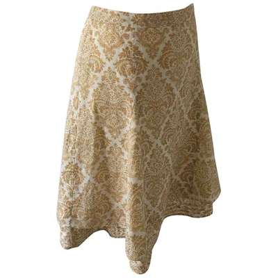 Pre-owned Tommy Hilfiger Mid-length Skirt In Beige