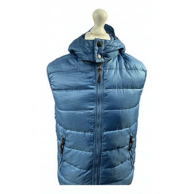 Pre-owned Burberry Puffer In Blue