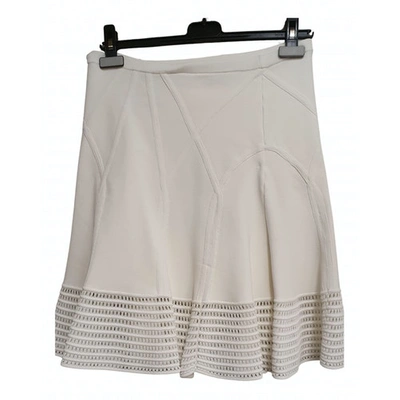 Pre-owned Diane Von Furstenberg Skirt In White