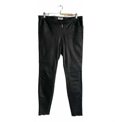 Pre-owned Closed Black Leather Trousers