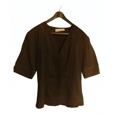 Pre-owned Burberry Linen Short Vest In Black