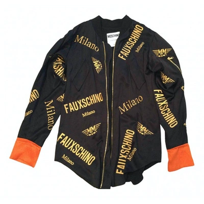 Pre-owned Moschino Silk Jacket In Black