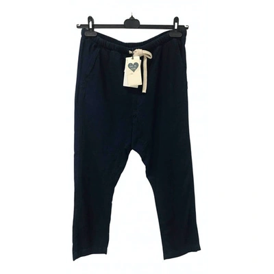 Pre-owned Free City Blue Cotton Trousers
