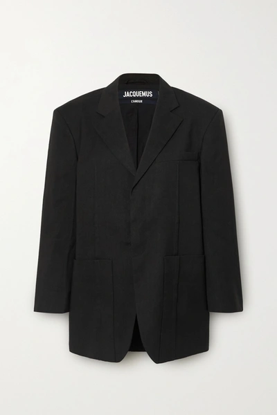 〓JACQUEMUS〓 BLACK HEMP×WOOL JACKET 34294866?w=400