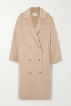 Loulou Studio Borneo Double-breasted Wool And Cashmere-blend Coat In Beige