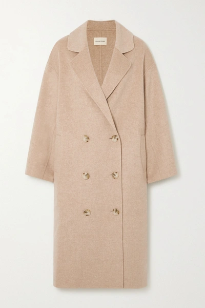 Loulou Studio Borneo Double-breasted Wool And Cashmere-blend Coat In Beige