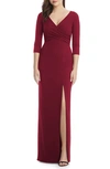 AFTER SIX CRISSCROSS STRETCH CREPE EVENING GOWN,888293965455