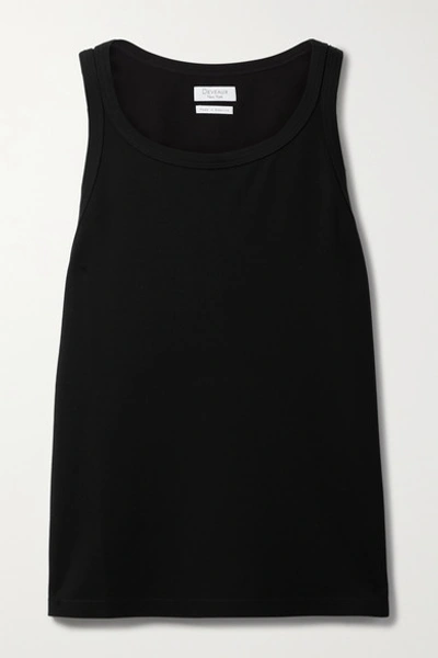 Deveaux Paula Jersey Tank In Black