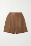 VINCE LEATHER SHORTS