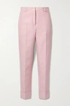 AKRIS MAXIMA CROPPED COTTON-BLEND TWILL TAPERED trousers