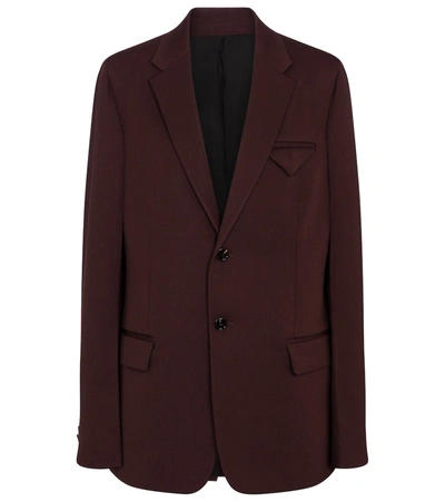 Bottega Veneta Sartorial Grain De Poudre Blazer In Burgundy