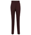 BOTTEGA VENETA HIGH-RISE SLIM WOOL trousers,P00533275