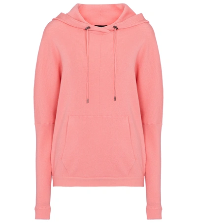 Tom Ford Ribbed-knit Cashmere-blend Hoodie In Pink