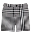 BURBERRY CHECKED COTTON POPLIN SHORTS,P00557423