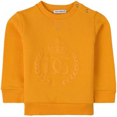 Dolce & Gabbana Babies'  Orange Logo Sweatshirt