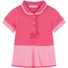 MONCLER MONCLER PINK POLO DRESS,8I70010-8496F-51DB