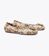 Tory Burch Minnie Printed Travel Ballet Flats, Leather In Reverie Combo A/ Reverie Combo A