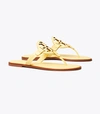 Tory Burch Women's Miller Welt Double T Leather Thong Sandals In Banana