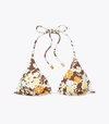 Tory Burch Printed String Bikini Top In Reverie