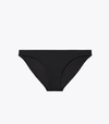 Tory Burch Solid Hipster Bikini Bottoms In Black